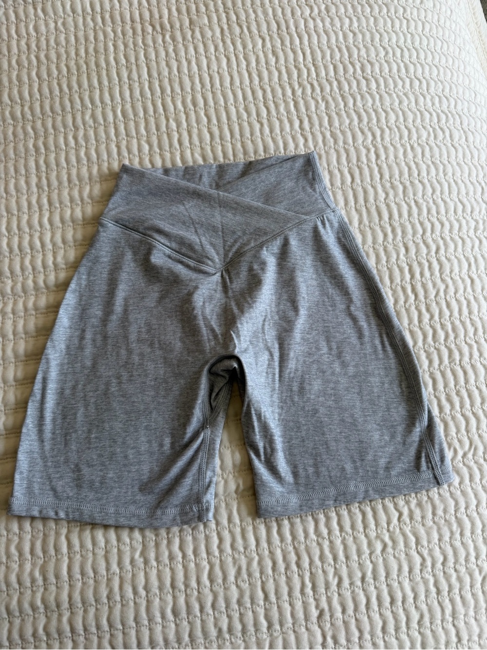 Buff Bunny High-Waist Gray Bike Shorts